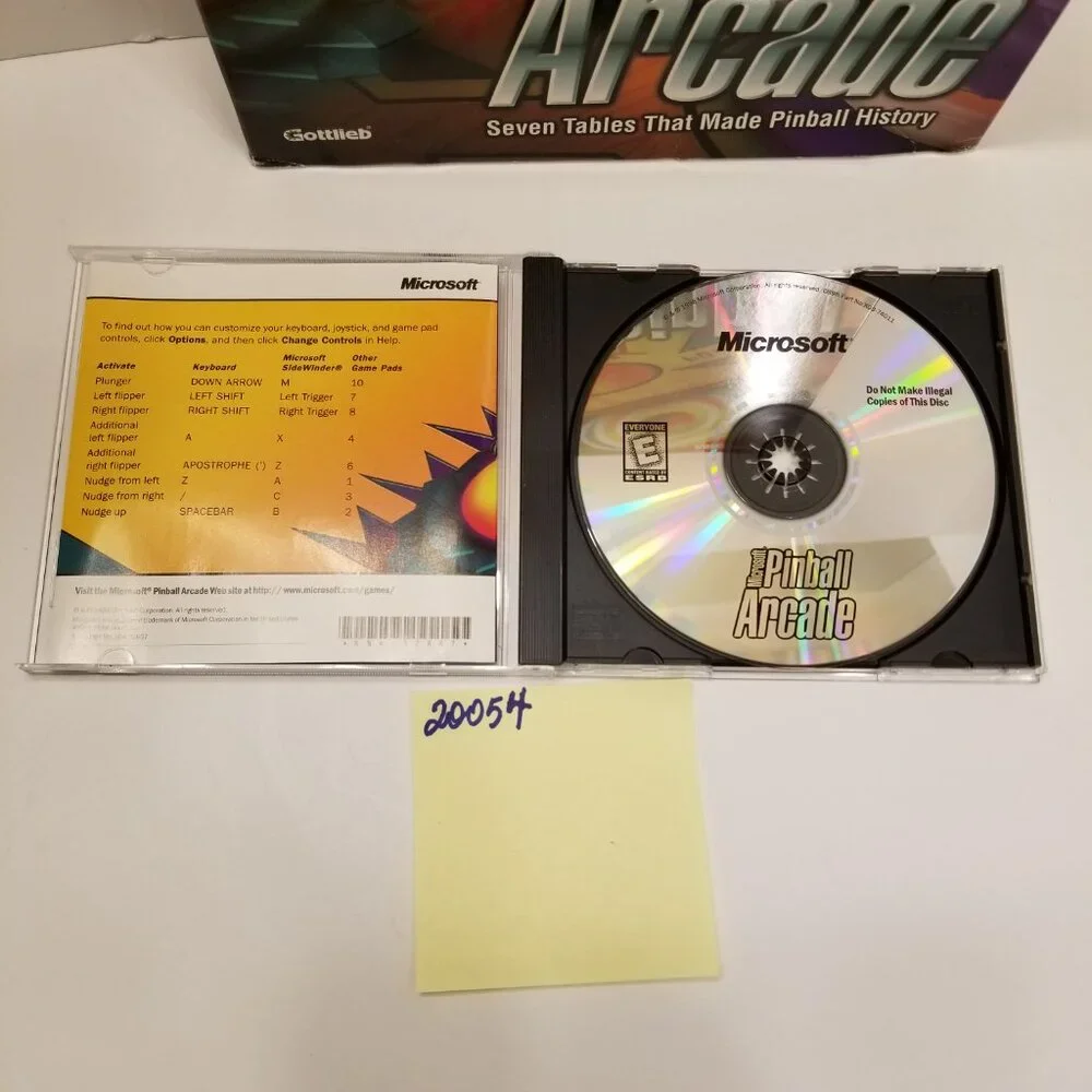 Microsoft Pinball Arcade (PC CD-ROM Windows 95/98) Excellent Condition in box